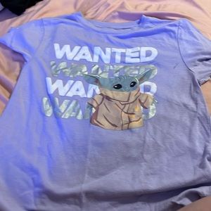 Baby Yoda purple shirt